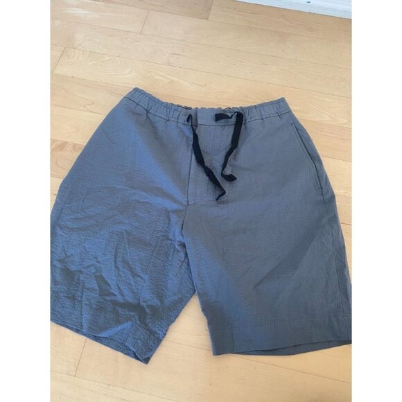Officine Generale "Phil" shorts men's sz 48 gray cotton drawstring - Picture 2 of 7